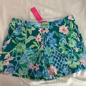 Lilly Pulitzer Green Floral Women's Shorts
